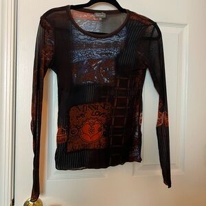 NWT Vintage Y2K Marc Aurel Mesh Top